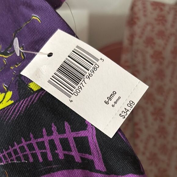 Disney Baby Mickey's Pumpkin Patch Baby Outfit- Purple and Black Size 6-9 months - Picture 3 of 4